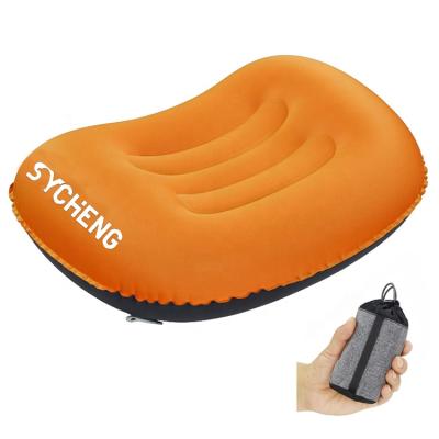 China PORTABLE Car Portable Foldable Airplane Outside Travel Outdoor Inflatable Neck Warmer Air Camping Pillow for sale