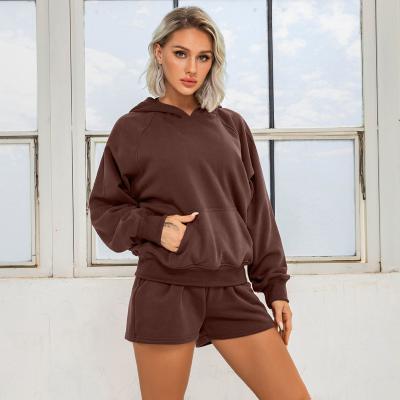 China Breathable Tracksuit Solid Color T-shirt Women Loose Sheath Long Hoodie Pants Fit Sportswear For Spring Hoodie Set for sale