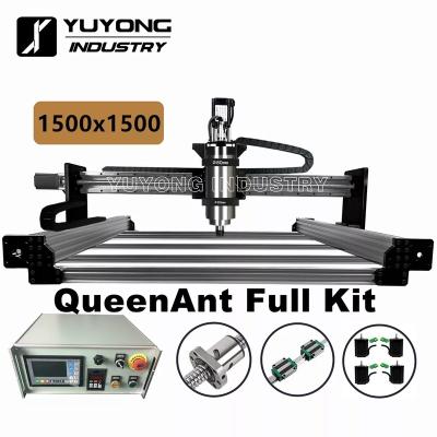 China Hotels Silver QueenAnt 1610 Ball Screw Full CNC Kit 1515 Linear Rail Upgraded Queen Bee CNC Router Precise Engraving Machine for sale