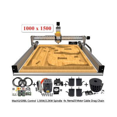 China Full CNC Hotels 1015 Lead Kit Kit Full CNC Router Machine Carving Engraving Machine 1000mmx1500mm for sale