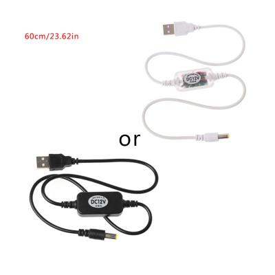 China USB Power Bank 5V to DC 12V 5.5x2.1mm Step Up Cable Power Boost Line for Router LED Strip for sale