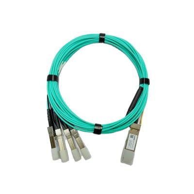 China Data Center 100G QSFP28 To 4x25G SFP Optical Module Plus Active Fiber Optic Cable 5M for sale