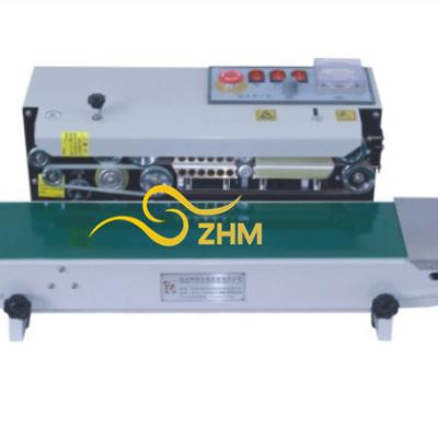 China Food FR-900W Automatic continuous plastic bag heat sealer sealing machine for aluminum foil plastic bag for sale