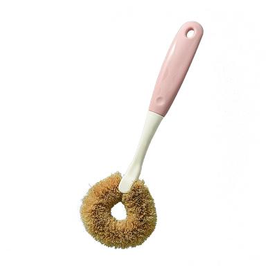 China Sustainable High Quality Pot Brush Kitchen Long Handle Non-sticky Health Washes Pot Brush for sale