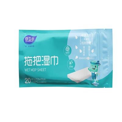 China Sustainable Powerful Wholesale Price Decontamination Clean Ground Wet Cloth For Wet Flat Mop Papers for sale