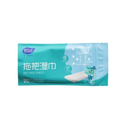 China Sustainable Household Electrostatic Flat Broom Disposable Paper Dusting Hands Free Bone Pulling Bag Broom Cloth for sale