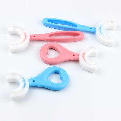 China Wholesale Reusable 360 ​​Silicone Baby Toothbrush Baby Silicone Toothbrush Baby U Shape Toothbrush for sale