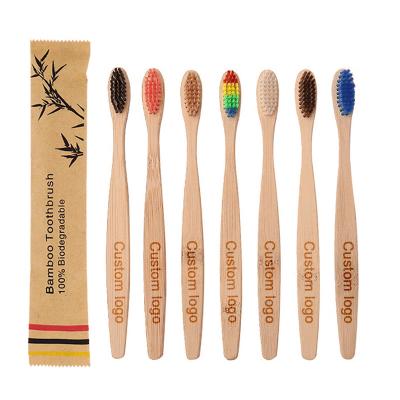 China Bamboo Toothbrush Charcoal Home Wholesale Eco-friendly Biodegradable Bamboo Toothbrush Eco-Friendly for sale