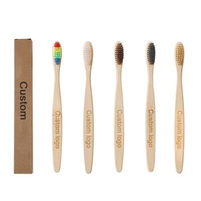 China Eco-friendly biodegradable cepillos para bambu dentales el cabello de bambu de cepillo de dientes for sale