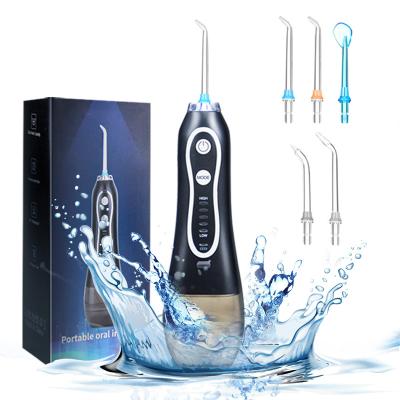 China Cordless Sector Effectively Water Irrigator Travel Flosser Black Electric Portable Dental Oral Interdental Care Home Clean Set For Teeth for sale