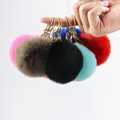 China Kids Durable Girl Pompom Keychain Key Chain Pompom Key Chain Accessories Pompoms For Keychains for sale