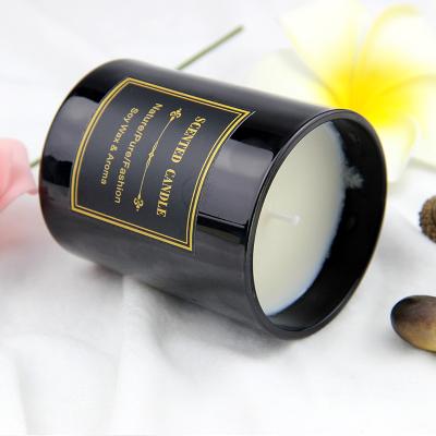 China Cheap Custom Scent Flameless Candles Customized Bulk Scented Wax Glass Jar Scented Candles Soy Candle for sale