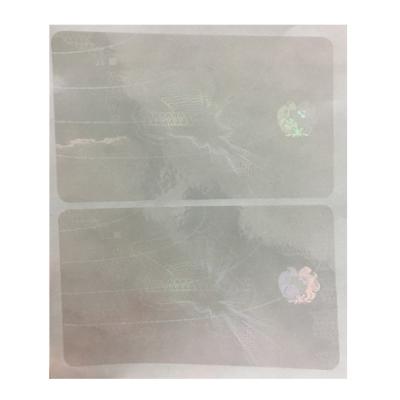 China Foil Hologram Identification Hologram Authentication Laser Hologram Label Sticker Transparent Hot Overlay for sale