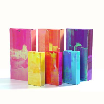 China Recycled Materials Slide Custom Cardboard Drawer Holographic Box Packaging Drawer Jars Gift Holographic Paper Slide Box With Puller Open for sale