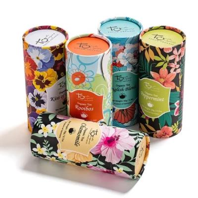 China High Quality Custom Recycled Materials Packaging Paper Tubes Tea Packaging Boxes Gift Cylinder Tube Box for sale