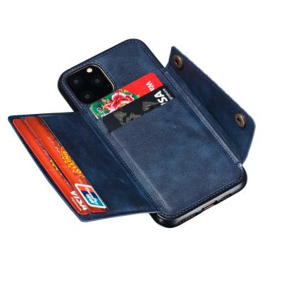 China In 2021 The Latest High End Business Shockproof Leather Cell Phone Cases With Stand With Card Suitable For iPhone12 for sale