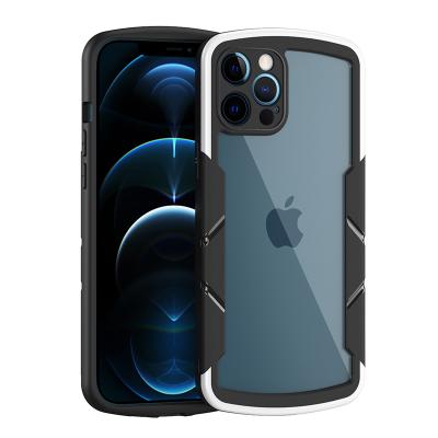 China black tpu+acrylic Anti-drop two-in-one cell phone anti-drop case for iphone12 iphone11 phone case for sale