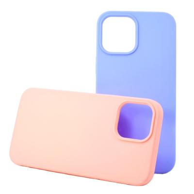 China Anti-fall gel rubber soft liquid silicone custom logo phone case for ihone 13 12 for sale