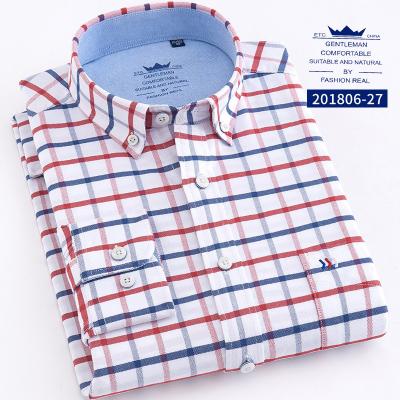 Cina Camicia da uomo in cotone a manica lunga Enzima lavata Camicia da uomo in tessuto Oxford in vendita