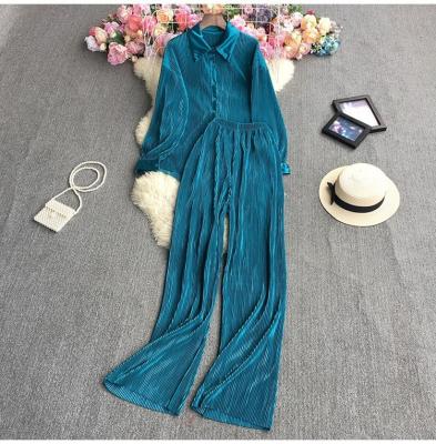 China Women′ S Suit Long-Sleeved Shirt Top Blouse Pants Suit for sale