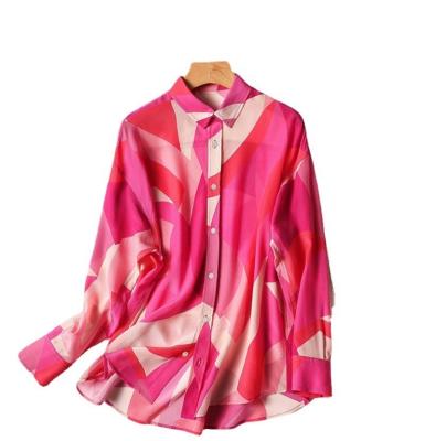 China Silk Blouse New Spring Shirt for Women Top Drop Shipping for sale