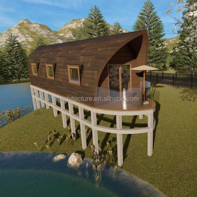 China Wind And Earthquake Resistance Boat Form Supply Beach House Custom Large EPS Dome Prefab Homes EPS Dome Prefab Home for sale