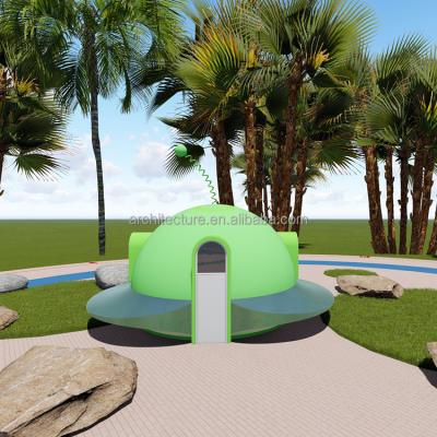 China Wind And Earthquake Resistance Supply Homee Env Prefab Dome Prefab House Large Env Custom Beach House Dome for sale