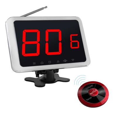 China Paging System Table Restaurant Server Wireless Button Pager 1600 Remote Receiving Te koop