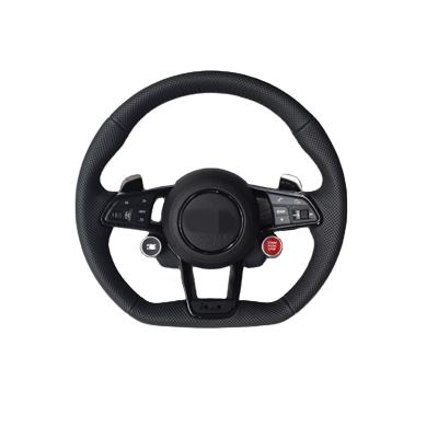 China Sports apply A-series RS-series R8 full leather perforated steering wheel for sale