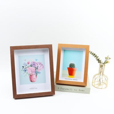 China Home Decoration Picture Wholesale 3D Shadow Box Picture Frame Resin 8X10 Deep Wood Custom Shade Box View for sale