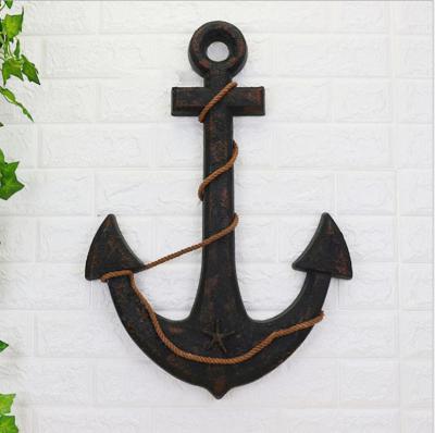 China Europe Background Decoration Technology Wooden Home Wall Hanging Wooden Anchor for sale