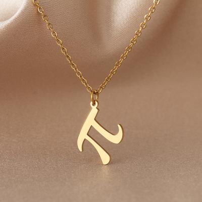 China Stainless Steel Character Math Necklaces Math Pi Symbol Pendant Necklace Lead Free Nickel Free Chain For Women Teacher Gifts for sale