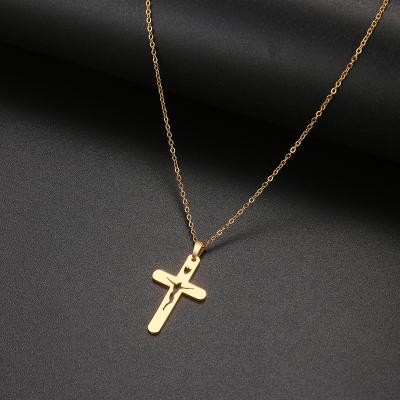 China Simple Classic Fashion Jesus Cross Antique Chain Necklaces Lead Free Nickel Free 316L Stainless Steel Necklace For Women Jewelry Gifts for sale