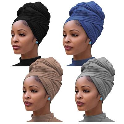 China Sunscreen Head Wraps African Bandanas Para Mujer Logo Wholesale Cotton Headscarf Custom Print Women Durag Turban Cap Headwraps Designer for sale