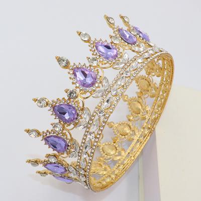 China Wedding Hair Jewelry Accessories Tiaras Crown Crystal Crowns Zircon For Queens Birthday Bride Pageant Headdress Vintage Tiaras And Head Crown Mariage Coroa for sale