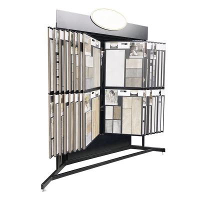 China Modern factory metal marble slab showroom quartz stone sample rack ceramic tile display rack paging display rack for sale