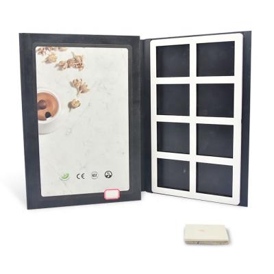 China Professional Foldable Sample Book Granite Display Cutsom Cardboard Hot Display Samples Books Tile Specimen Book Yidu10 Capacity Quartz Stone Sample Showcase for sale