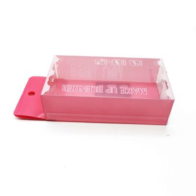 China Custom clear plastic cholyn logo pvc/pet/pp cosmetic box eco-friendly packaging for make up for sale