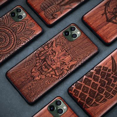 China Real Wood Anti Knock Phone Case For iPhone 11 Pro Max Shockproof Wooden Cover Coque For iPhone 12 X Xr Xs SE Max 2020 7 8 Plus Funda for sale