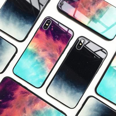 China 2019 Hot Selling Anti Knock Glass Phone Case For Iphone X Xs Max Xr , For Iphone Luxury Case for sale