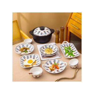 China Sustainable Factory Direct Sale Ceramic Plates Sets Dinnerware Luxury Dinnerware Set Dinnerware Sets Luxury for sale