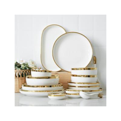 China Sustainable Hot Selling Product Dinnerware Set Porcelain Dinnerware Set Plates Sets Dinnerware for sale