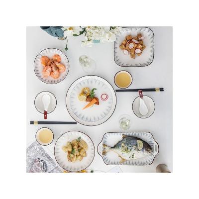 China Sustainable Factory Supplying Dishware Dinnerware Set Porcelain Dinnerware Sets Dropshipping Dinnerware Sets for sale