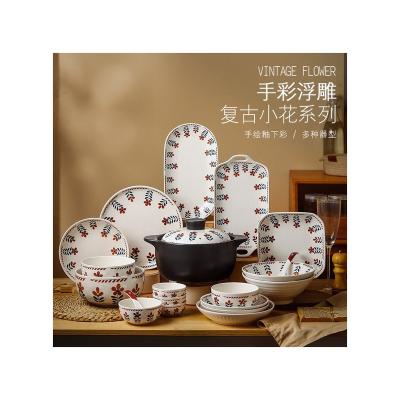 China Sustainable Wholesale Price Kitchen Plates Set Dinner Dinnerware Ceramic Set Dinnerware Dinnerware Sets Luxury for sale