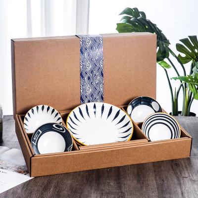 China Vintage Factory High Quality Ceramic Japanese style Rice Bowl Ceramic Bowl Nordic Ceramic gift Bowl set for sale