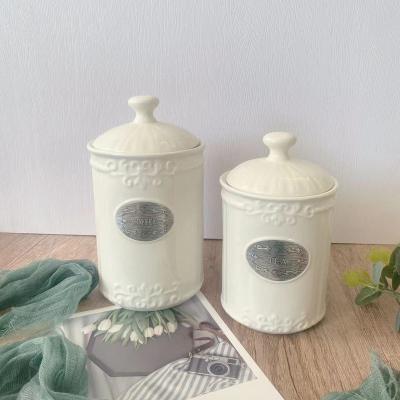 China High quality ceramic Sales Of Quality Products Tea Storage Canister Canister Seasoning Storage Storage Canister for sale