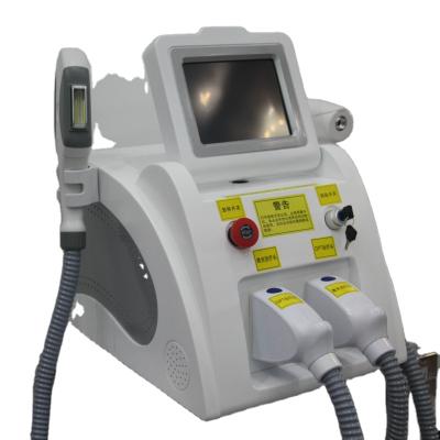 China Anti-puffiness 2021 new portable 2 in 1 laser tattoo removal equipment, skin rejuvenation machine ipl nd yag for sale