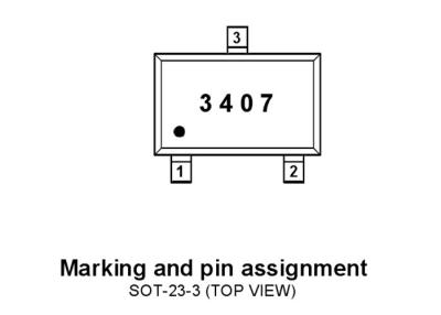 China Surface Mount MX3407 High Power Transistor P - Channel Type RoHS Certificated for sale