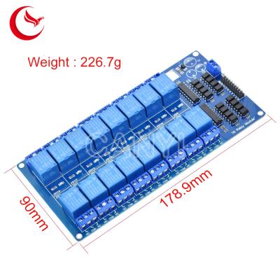 China pcb assembly 5V 16 Channel Relay Module for arduino ARM PIC AVR DSP Electronic Relay Plate Belt optocoupler isolation for sale