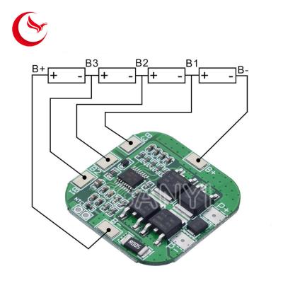 China 4S 14.8V/pcm dos bms da placa da proteção da bateria do PCM do li-íon BMS pico de 16.8V 20A para a bateria do li do lítio LicoO2 Limn2O4 18650 à venda